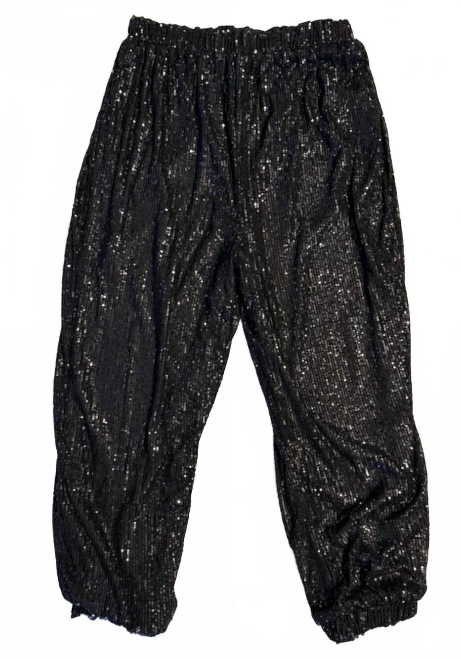 NEW SHE + SKY women's sequin pants in black
